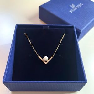 SWAROVSKI Edify Clear Crystal & Pearl Rhodium